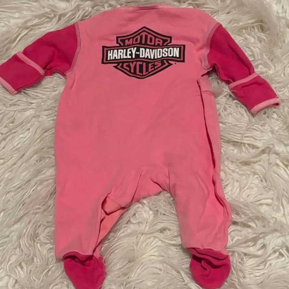 Harley Davidson Pink Romper 3-6 Months